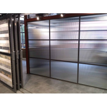 8mm ultra clear tempered fluted glass panels for office partition